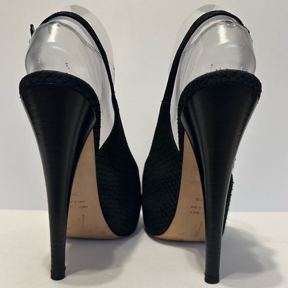 Vintage Giuseppe Zanotti Python Embossed Suede He… - image 6